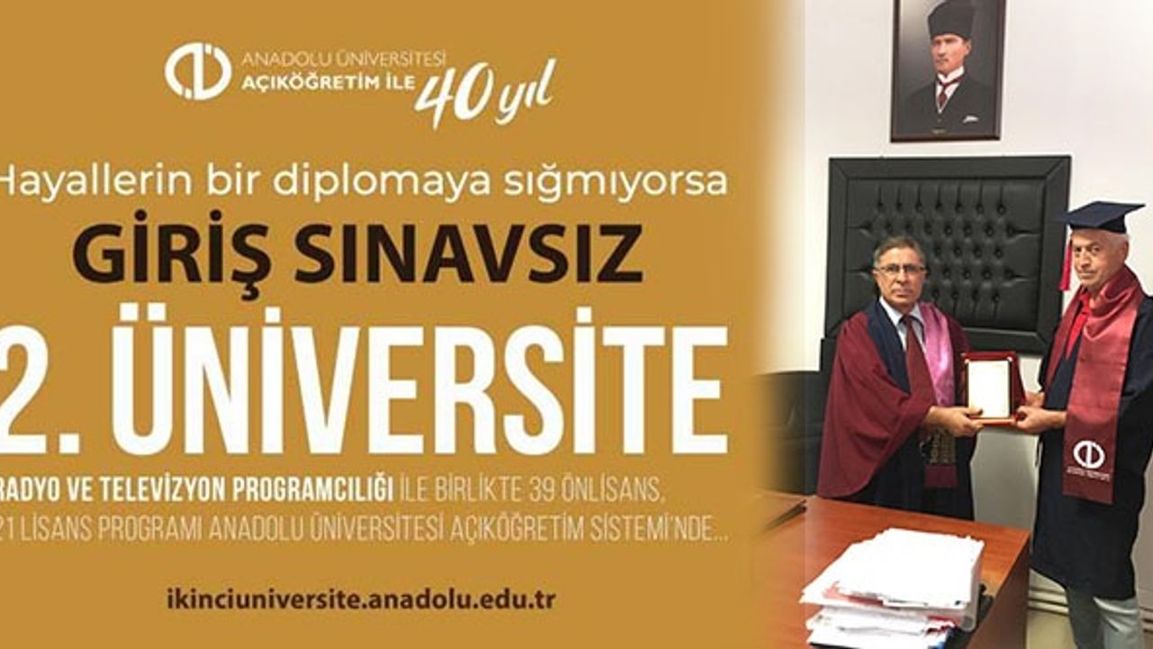 Anadolu Üniversitesinde İkinci Üniversite Fırsatı