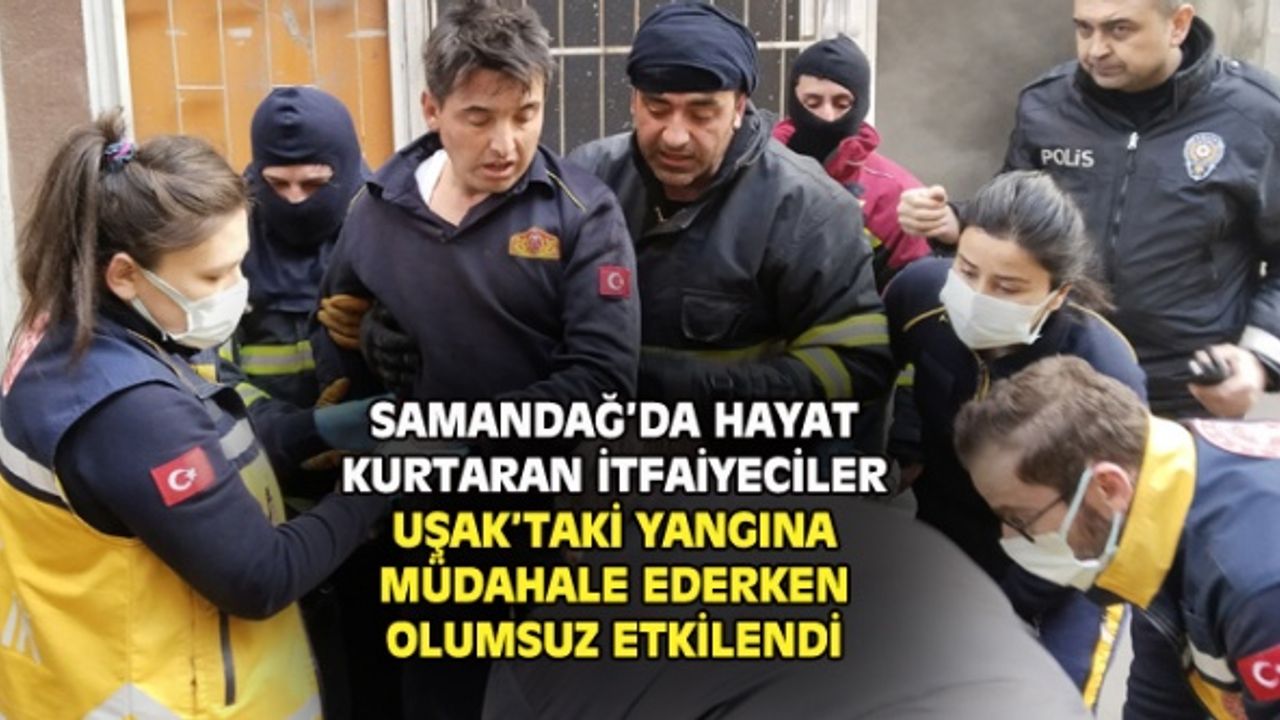 Deprem bölgesinden gelip, yangına müdahale ettiler