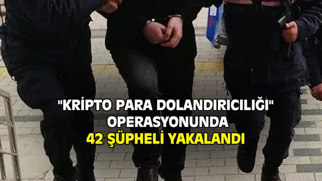 "kripto para dolandırıcılığı" operasyonunda 42 şüpheli yakalandı