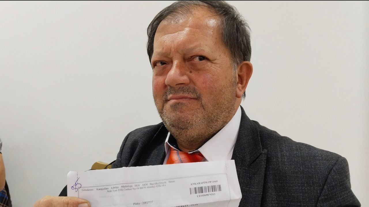 Uşak'tan hiç çıkmayan Ahmet Bilgi Özkutlu'ya İstanbul, Ankara, İzmir ve Mersin'den otoyol cezası geldi