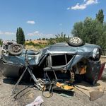 Uşak Yenierice'de takla atan otomobildeki 4 kişi yaralandı
