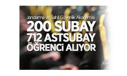 Jandarma ve Sahil Güvenlik Akademisi 200 subay, 712 astsubay öğrenci alıyor