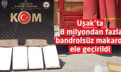 Uşak'ta 8 milyondan fazla bandrolsüz makaron ele geçirildi