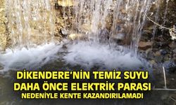 Dikendere'nin temiz akan suyu, elektrik maliyeti nedeniyle kente kazandırılamadı