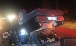 Aydın’da otomobili takla atan sürücü yaralandı