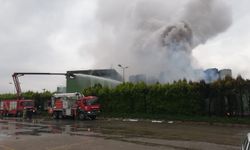 Fabrikaya yıldırım düşmesi sonucu çıkan yangın söndürüldü