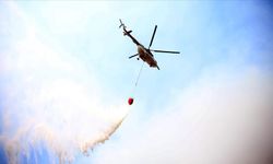 Samanlıkta çıkan yangın helikopter müdahalesiyle söndürüldü