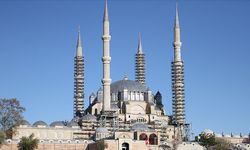 Selimiye Camisi'nde 2021 de başlanan restorasyon devam ediyor