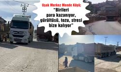 Uşak Merkez Mende Köyü Kamyonculardan Şikayetçi