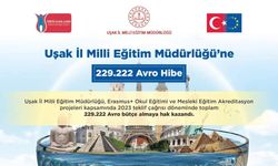 Uşak İl Milli Eğitim Müdürlüğü’ne 229 bin 222 Avro Hibe