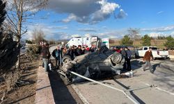 Afyonkarahisar'da otomobil devrildi, sürücü öldü