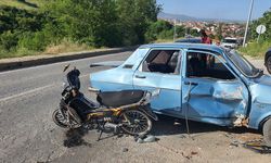 Demirci - Simav Yolunda Otomobil ile Motosiklet çarpıştı