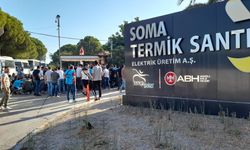 Soma'da termik santralde çalışan işçiler oturma eylemi yaptı