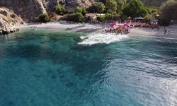 Fethiye'de Kelebekler Vadisi-Ölüdeniz Açık Su Yüzme Yarışı yapıldı