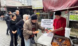 Söke'de Ferdi Tayfur için lokma dağıttılar