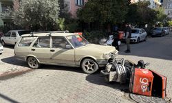 Aydın'da otomobille çarpışan kurye yaralandı