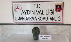 Aydın'da Roma dönemine ait olduğu değerlendirilen büst ele geçirildi