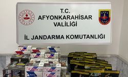 Afyonkarahisar'da kaçak tütün ve makaron ele geçirildi