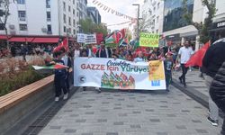 Uşaklı çocuklar, zulüm altında bulunan ve dünyanın sessiz kaldığı Gazzeli yaşıtları için yürüdü!
