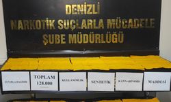 Denizli'de otomobilde 128 bin kullanımlık sentetik madde ele geçirildi