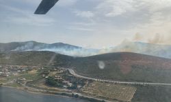 Urla'daki makilik alanda çıkan yangın kontrol altına alındı