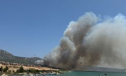 Karaburun'da çıkan yangından dolayı 150 ev tahliye edilldi!