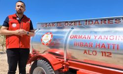 Uşak'ta orman yangınlarıyla mücadele için köylere su tankeri dağıtıldı