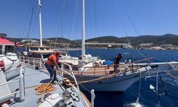 Bodrum açıklarında su alan tekneden 6 kişi kurtarıldı