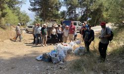 Manisa Alaşehir'de ormanlık alanda çevre temizliği yapıldı