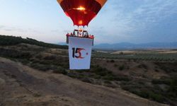 Denizli'de sıcak hava balonları 15 Temmuz için havalandı!