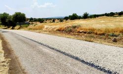Uşak'ın Eşme ilçesine bağlı Yeleğen ve Ağabey köyleri arasındaki bozuk yol düzeltildi