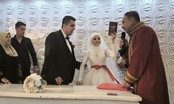 Kütahya'da görme engelli çift evlendi