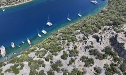Fethiye'de tarihi Gemiler Adası, mavi tur yapanların uğrak noktası oldu