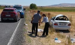Afyonkarahisar'da otomobil takla attı, 4 kişi yaralandı!