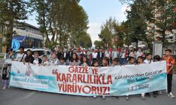 Kütahya'da Filistin ve Küresel Sumud Filosu'na destek yürüyüşü yapıldı