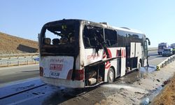 Aydın'da yolcu otobüsü yandı!