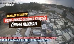 Uşak Banaz Gedikler kavşağında bir kaza daha! Tedbir alınmalı!