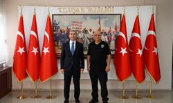 Uşak İl Emniyet Müdürlüğü görev süresi biten Mehmet Ali Kolcu, Uşak Valisine veda etti