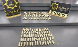 Uşak'ta akıllara durgunluk veren olay ! Midelerinde 1 kilo 100 gram eroin çıktı!