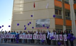 Uşak Eğitim ve Araştırma Hastanesi'nde mor balonlar uçuruldu