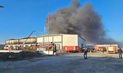 Denizli'de fabrika deposundaki yangın söndürüldü