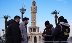 İzmir'de yılbaşı dolayısıyla dron destekli asayiş uygulaması yapılıyor