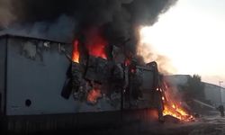 Uşak Deri Karma OSB'de fabrika yangını!