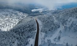 Manisa'nın yüksek kesimleri beyazla süslendi