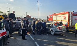 Turgutlu'daki kaza kask kamerasında kaydedildi