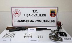 Uşak Banaz Yenice'de tarihi eser kaçakçılığı operasyonu
