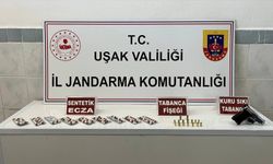 Uşak İl Jandarma komutanlığı yeşil reçeteli hap ve sigara operasyonu yaptı
