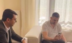 Uşak Valisi Kartal, dün açılan ateş sonucu yaralanan polis memurunu evinde ziyaret etti