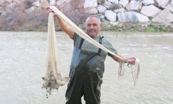 Uşak'tan balık için gidilen Çivril'deki Kufi çayında seviye arttı!