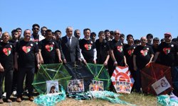 Uşak'ın komşusu Manisa'da uçurtmalar Gazze ve Kahramanmaraş'ta hayatını kaybedenler için uçuruldu